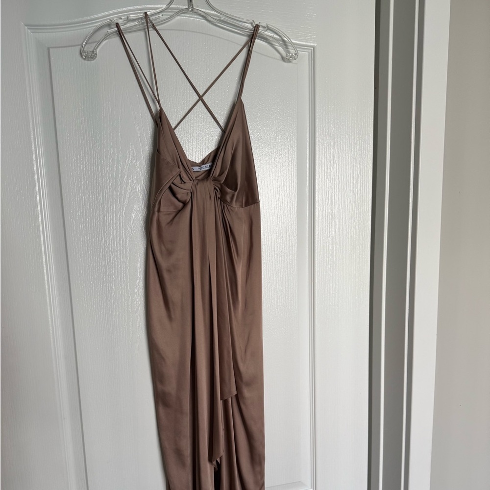 Zara - Knotted Tan Slip Dress, size S - Picture 2 of 4